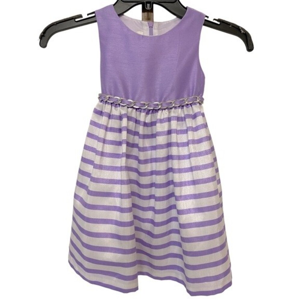 American Princess Girl’s Lavender Striped Dress